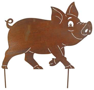 Lustiger Beetstecker Schwein ca. 50 cm - Gartendekoration